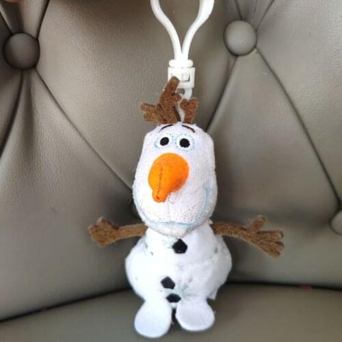 Olaf snowman snowball clip keychain plush toys kids baby stuffed animals 10CM