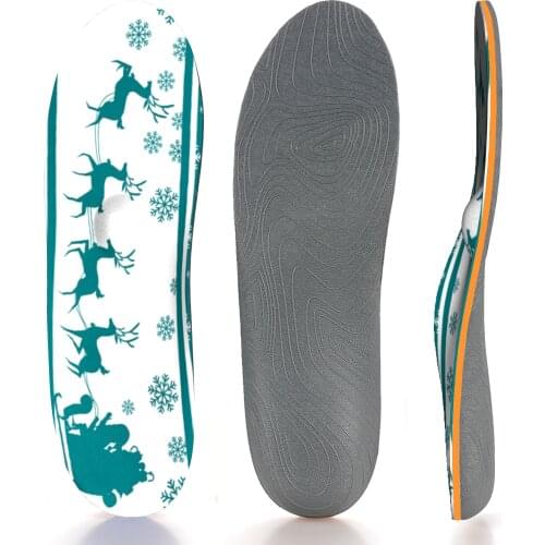 Christmas EVA-Orthopedic Insoles Arch Support for Foot Valgus, Orthotics flat foot Health Sole Pad for Shoes Men Woman