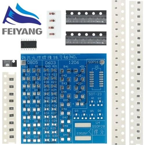 DIY Circuit Board PCB SMT SMD Soldering Practice Board DIY Kit Fanny Skill Training Electronic Suit 77PCS components