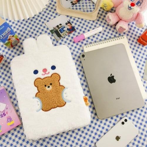 Plush cute cartoon iPad bag 11inch 10.5 inch 9.7 inch inner bladder bag girl fashion trend tablet computer bag