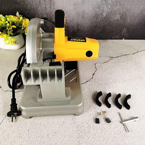 Cutting Saw Jig Saw Variable Speed 1200W 185mm 45° Metal Profile Cutting Machine 7 Inch Desktop Aluminum Material Steel Wood