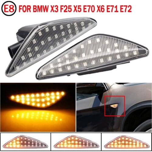 For BMW X3 F25 X5 E70 X6 E71 E72 2008-2014 LED Dynamic Turn Signal Light Side Fender Marker Lamp Sequential Indicator Blinker
