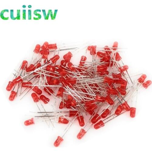 100pcs Red LED 3MM Red light-emitting diode Red turn Red