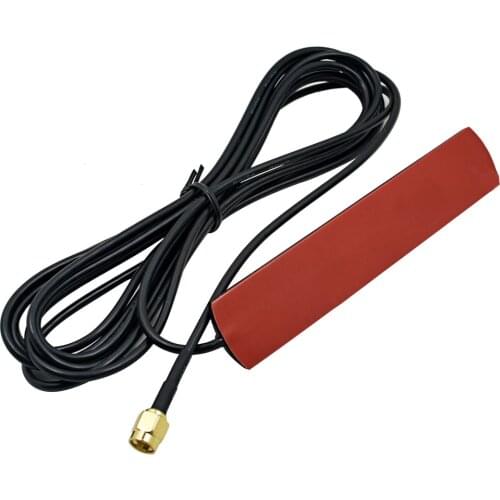CHIPAL Universal 3M GSM Antenna RP-SMA Male Connector Amplifier 3dBi 900/1800MHz 3 Meter Car 3G GPRS Aerial Adapter
