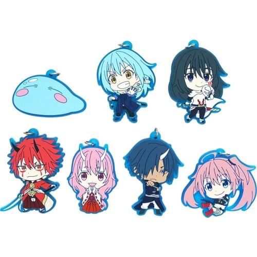 That Time I Got Reincarnated as a Slime Anime Rimuru Tempest Shizue Milim Nava Shuna Benimaru Souei Cute Rubber Keychain