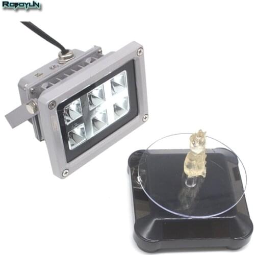 High Quality 405nm UV LED Resin Curing Light Lamp Solar Power Adapter Turntable 360 Degree for SLA DLP 3D Printer