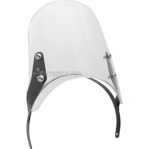 Clear ABS Plastic Motorcycle Wind Deflector Headlight Protector Fairing Windshield Windscreen For Royal Enfield Classic 500cc