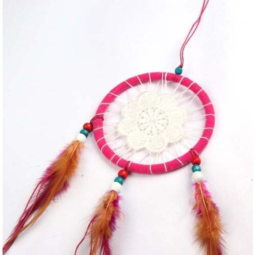 1Pc Handmade Indian Dream Catcher Decoration Hanging Rattan Bead Feathers Wall Car Decoration Ornament Dreamcatcher