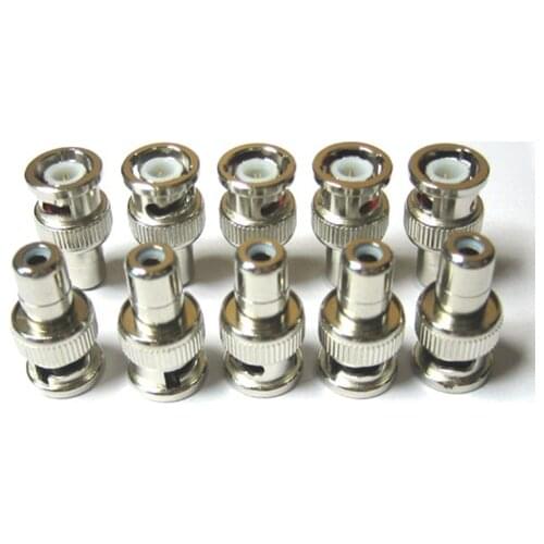 10x BNC male to RCA Female Adapter Video cable for cctv camera