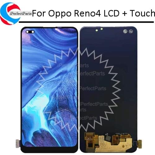 6.44'' for Oppo Reno4 LCD Touch Panel Screen Digitizer Pantalla Replacement For Oppo Reno4 CPH2113 Display with Frame