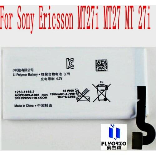100% Brand new High Quality 1265mAh AGPB009-A002 Battery For Sony Ericsson MT27i MT27 MT 27i Mobile Phone