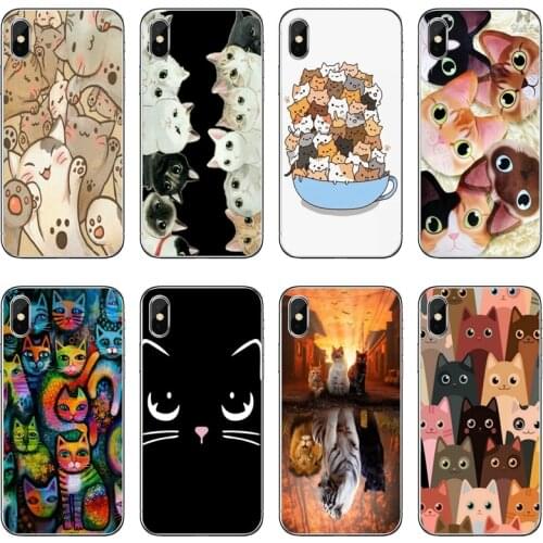 Cute Art Cat Accessories Phone Case For Xiaomi Mi 11 Note 10 10T 9 9T 8 Pro A2 Lite A3 A1 Poco F1 F2 M3 X3 NFC