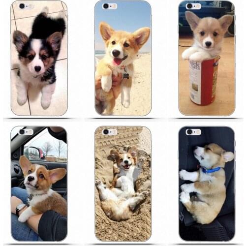 Wexoeq For Galaxy Alpha Core Prime Note 4 5 8 S3 S4 S5 S6 S7 S8 S9 mini edge Plus Coque Shell Phone Case Corgi Puppy
