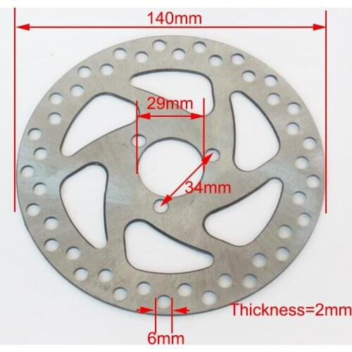 Disc Brake Plate 140mm 29mm with 3 Mounting Hole for Electric Scooter e-Bike