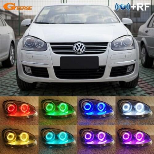 For Volkswagen VW Sagitar 2006 2007 2008 2009 2010 Xenon headlight RF remote Bluetooth APP Multi-Color RGB led angel eyes kit