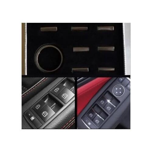 Car window glass lifting switch button decoration sequins For PEUGEOT 307 308 408 508 2008 3008 car sticker car interior