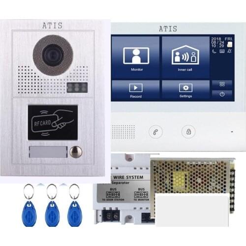 Video goalkeeper Kit, with access control, anti-vandal Street board with 7 "touch monitor