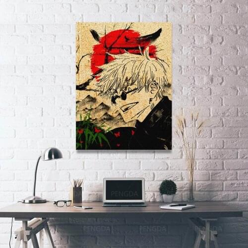 Canvas Picture Handsome Jujutsu Kaisen Anime Japan Home Decoration Paintings Poster HD Print Wall Art Modular Living Room Framed
