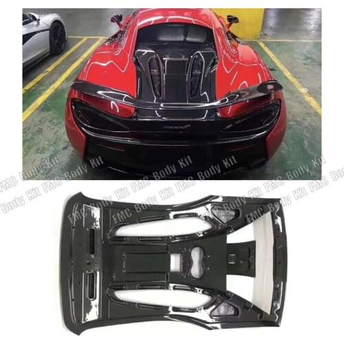 Real Carbon Fiber Car Rear Boot Cover Roof Tail Trunk Trim Cap For McLaren 540C 570S 570GT O Style Body Kit
