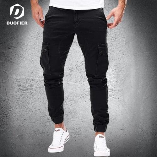 Fashion 2021 Men Cargo Pants Autumn Casual Skinny Pant Long Trousers Joggers Army Sweatpants Sportswear Solid Man Military Pants