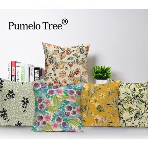Plant Cushions Covers Flower Pillows Cases Linen Pillows and Mattresses Pillow and Mat streakDecorative Cushions Pair covers