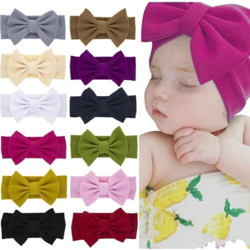 Newborn Baby Girls Boys Headband Flexible Elastic Baby Hair Band Flower Girls Bow-knot