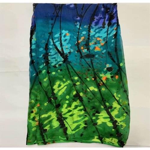 2021 Latest High Quality 5 Yards African Soft Silk Fabric For Garment Neat Embroidery On The Lady Dress Silk Fabric! LXF77122