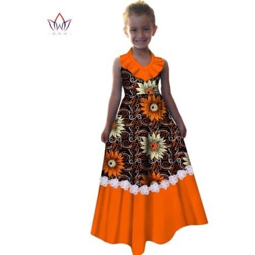 New Summer 2020 Africa Children Dress Dashiki European root yarn Cute Girls Dresses Sweet African traditional Clothing WYT245