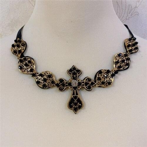 2 PCS Handmade Detailed beaded Necklace Rhinestone for Women Fashion Accessories