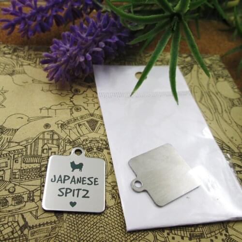 20pcs--"Japanese Spitz"dog lover stainless steel charms more style for choosing DIY Charms pendants for necklace