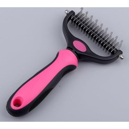 Pet Beauty Cleaning Supplies Dog Comb Knot Knife Hair Removal Nail Rake Comb Stainless Steel Dog Comb for Long-haired Dogs
