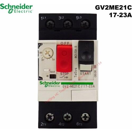 Schneider Electric GV2ME21C 17-23A motor thermal magnetic circuit breaker button 3P protection switch setting current range