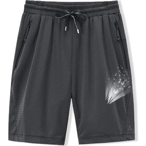 Large Mens Shorts Mesh Elastic Summer Breeches 8XL 6XL Big Size Clothing Nylon Black Grey Spandex Sweat Shorts Plus Size Shorts