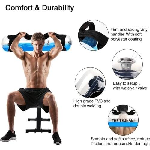 15/20/35KG Water Power Bag Home Fitness Aqua Bags Weightlifting Body Building Gym Sports Crossfit Heavy Duty