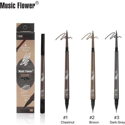 Music Flower Waterproof Eyebrow Pencil Tattoo Eyebrow Pen Sketch Liquid Eyebrown Soap Brows Enhancer Eyelashes Makeup Brushes