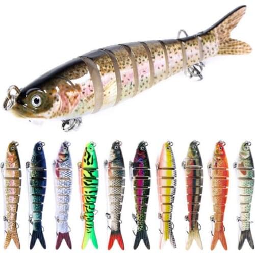 10cm 11g Multi Jointed Fishing Lure Swimbait Lifelike Hard Bait Whih Fishing Hook Angling Tackle lure Accessories pesca