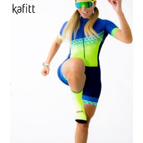 Kafitt Pro Jersey Suit Ladies Short Sleeve Cycling Bib Shorts Cycling Team Clothing Ropa Ciclismo Hombre Maillot Cycling Wear