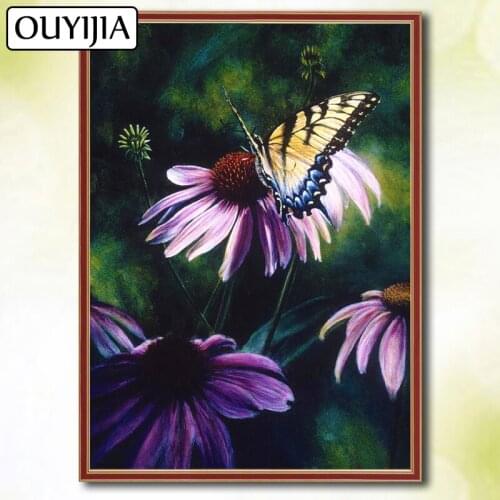 Animals Birds Butterfly Flower 5D DIY Diamond Full Square OUYIJIA Painting Picture Of Rhinestones Diamond Mosaic Embroidery Sale