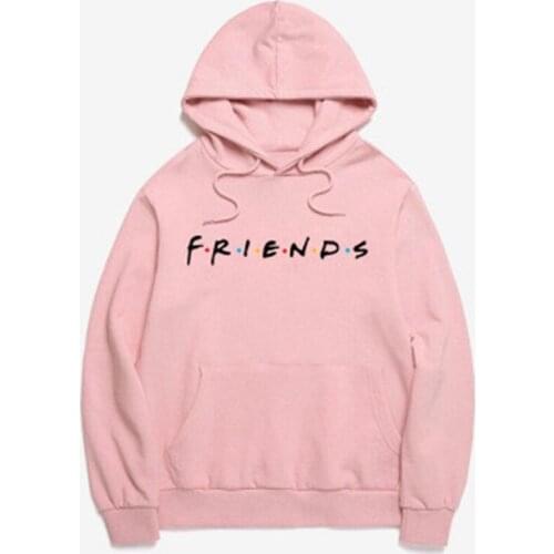 Winter Hoodies Women Printed Retro Friends hooded Vogue Stitch Gradient Hoodie Stitch Sweatshirt Couple Women Cheap Pullover