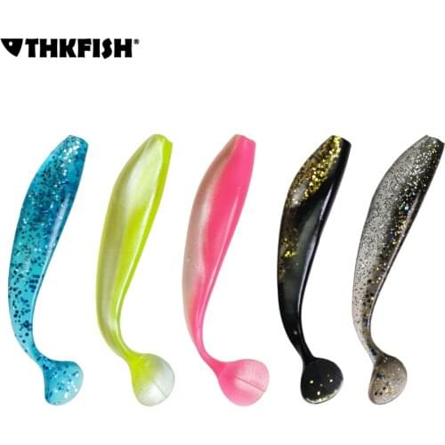 10pcs/pack Bass Fishing Lure Soft Plastic Worm Bait 9cm 4.6g T Tail soft Fish SwimBait Texas Rigging Worms Soft Artificial Lures