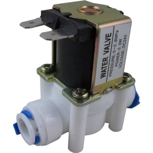 12V/24V Inlet Feed Water Solenoid Valve 1/4"-3/8" Quick Connect for RO Reverse Osmosis free shipping