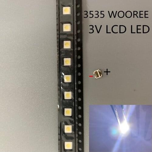 200pcs For WOOREE LED 3535 Light Beads Cool white 3V 1.85W LED LCD TV Backlight LED Backlight TV Application WM35E1F-YR07-eB