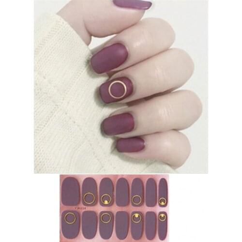 3Pcs Nail Sticker Waterproof Wraps Full Cover Nail Art DIY Stickers Decal Manicure Salon Decoration Tools