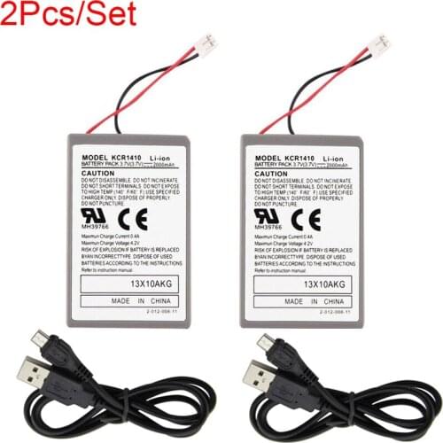 2Pcs/Set 2000mAh Controller Battery With USB Cable For Dualshock4 PS4 Controller Battery PS4 SLIM Gamepad Batteria