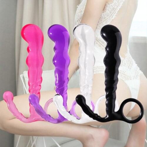 Flexible Jelly Small Anal Beads Soft Butt Plug Erotic Products Goods Sex Toys for Adults Women Vagina Men Prostate Massage Shop