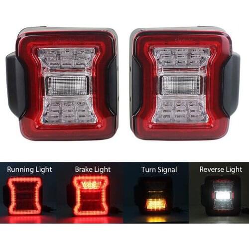 J363 Car LED Tail Light DRL Brake Reverse Turn Signal Rear Assembly Lamp For Jeep Wrangler JK 2007-2017 LANTSUN