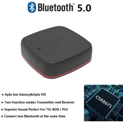 Bluetooth 5.0 Receiver Transmitter CSR 8675 APTX HD Bluetooth Adapter Low Latancy Wireless Optical Audio RCA Support AAC r60