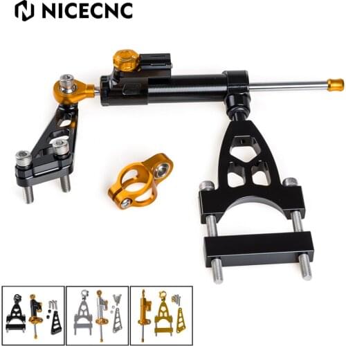 CNC Steering Damper Set Mounting Kit Bracket For Honda CB400SB 2004-2015 CB400SF VTEC 1992-2015 Motorcycles Supplies