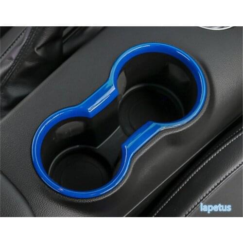 Lapetus Water Cup Holder Frame Decoration Cover Trim 1 Pcs 2 Color For Choice ! For Ford Mustang 2015 2016 2017 2018 2019 / ABS