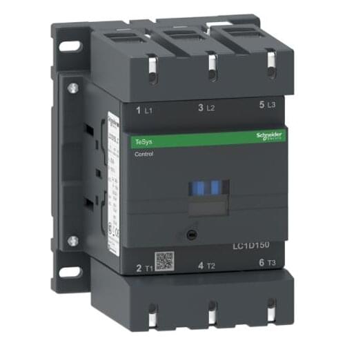 LC1D150 LC1D150B7 TeSys D contactor - 3P(3 NO) - AC-3 - = 440 V 150 A - 24 V AC 50/60 Hz coil